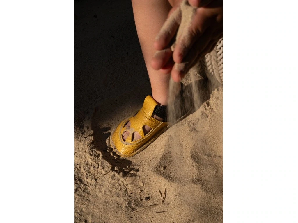 Сандалии Baby Bare Summer Perforation — чёрный, жёлтый (детские), фото 3
