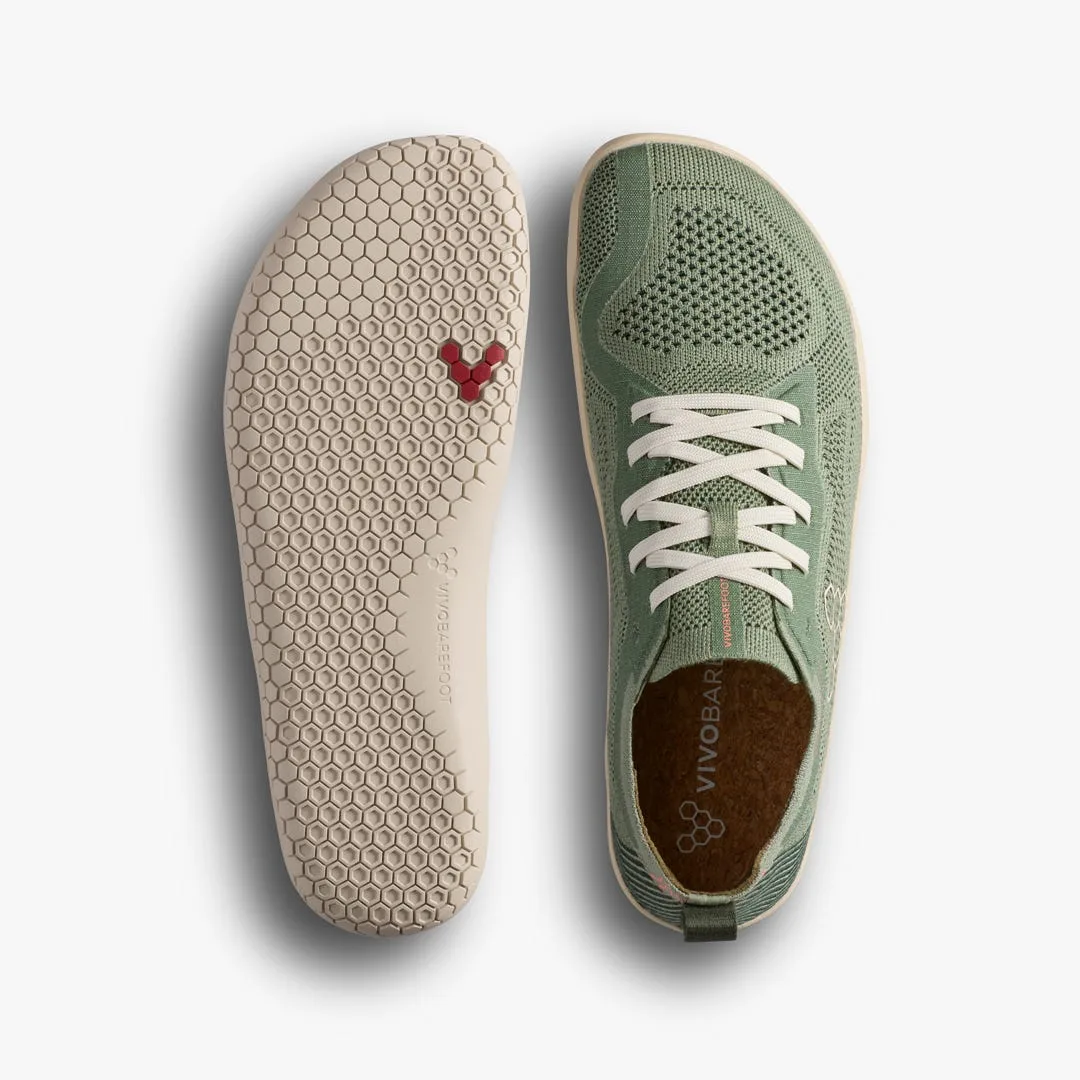 Кроссовки Vivobarefoot Primus Lite Knit Natural — мужская модель, приглушённый зелёный, фото 3