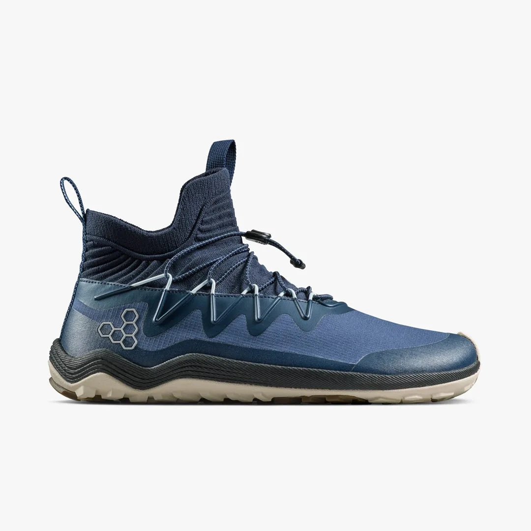 Ботинки Vivobarefoot Primus Trail Flow Mid II — мужская модель, тёмно-синий — фото 1 из 7