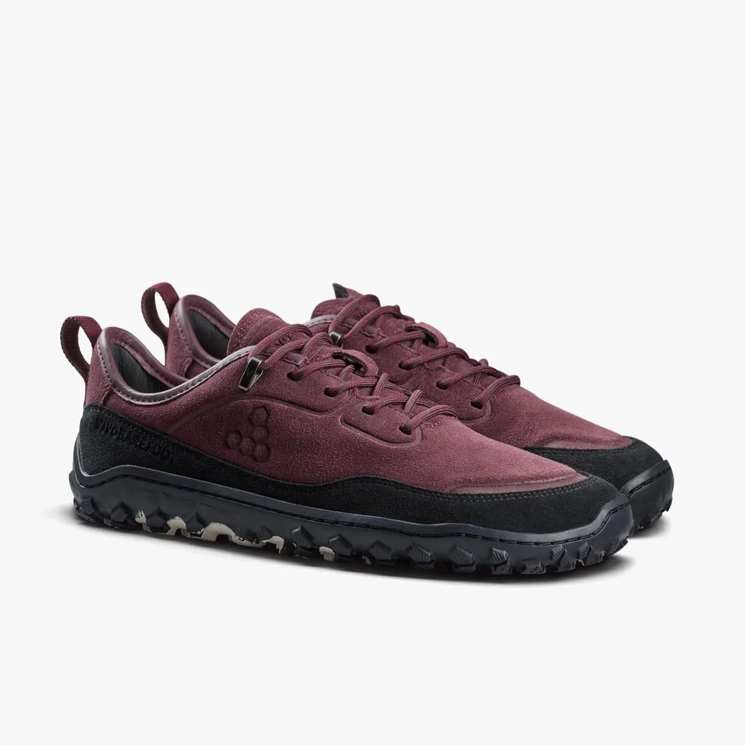 Кроссовки Vivobarefoot Tracker Leather AT Low II Suede — мужская модель, бордовый, фото 5